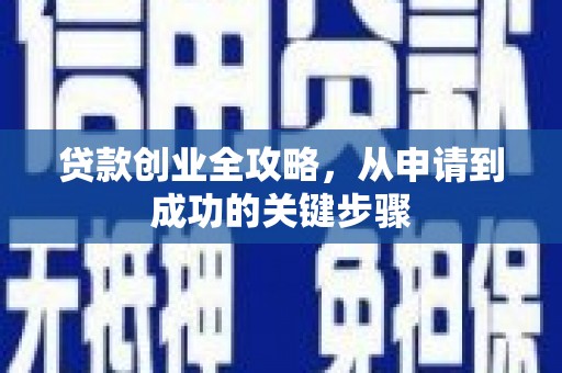 巴楚贷款创业全攻略，从申请到成功的关键步骤