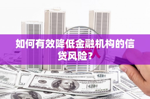 巴楚如何有效降低金融机构的信贷风险？
