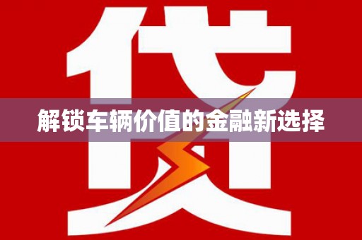巴楚解锁车辆价值的金融新选择
