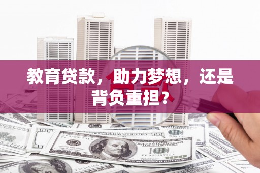 巴楚教育贷款，助力梦想，还是背负重担？