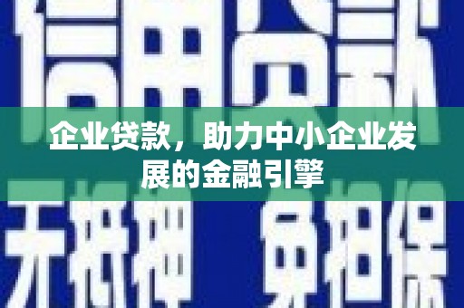 巴楚企业贷款，助力中小企业发展的金融引擎