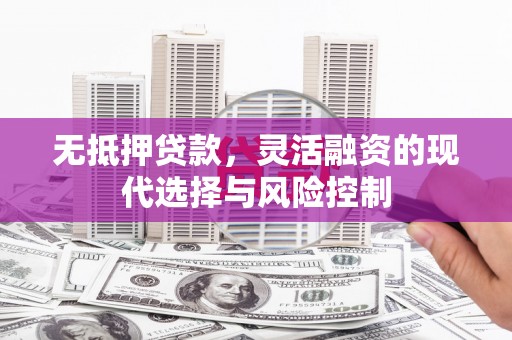 巴楚无抵押贷款，灵活融资的现代选择与风险控制