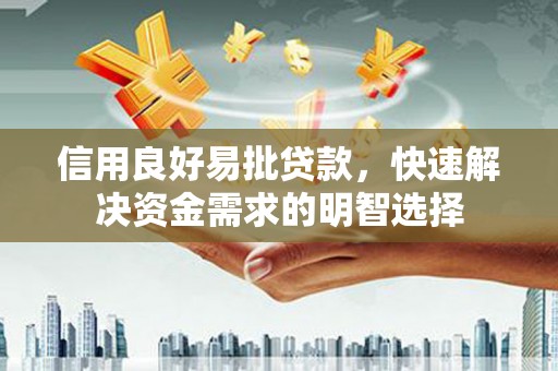 巴楚信用良好易批贷款，快速解决资金需求的明智选择