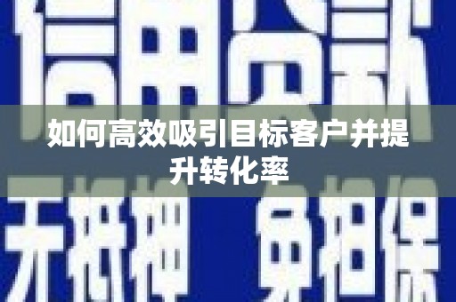 巴楚如何高效吸引目标客户并提升转化率