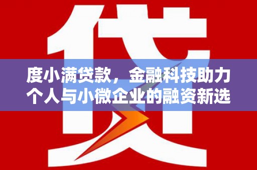 巴楚度小满贷款，金融科技助力个人与小微企业的融资新选择