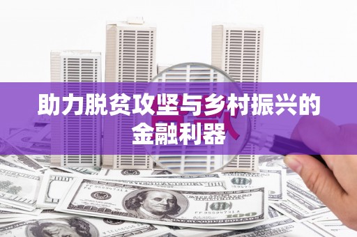 巴楚助力脱贫攻坚与乡村振兴的金融利器