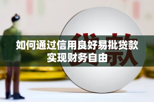 巴楚如何通过信用良好易批贷款实现财务自由