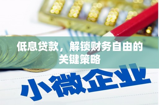 巴楚低息贷款，解锁财务自由的关键策略