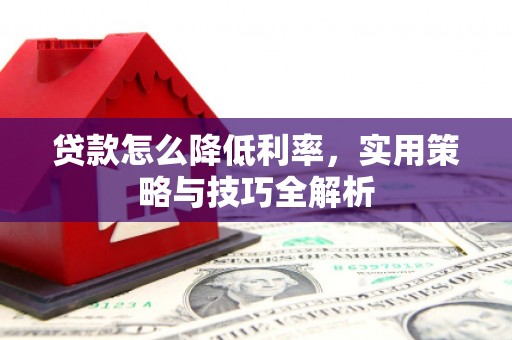巴楚贷款怎么降低利率，实用策略与技巧全解析