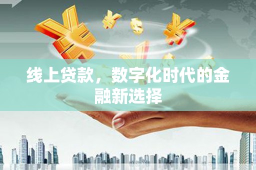 巴楚线上贷款，数字化时代的金融新选择