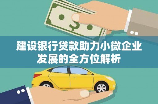 巴楚建设银行贷款助力小微企业发展的全方位解析