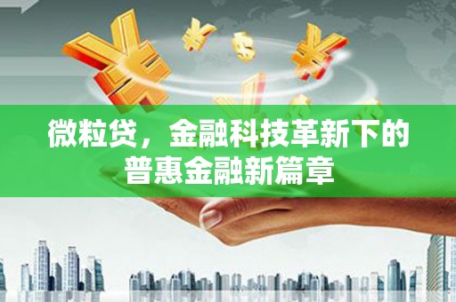 巴楚微粒贷，金融科技革新下的普惠金融新篇章