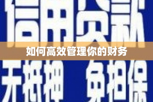 巴楚如何高效管理你的财务